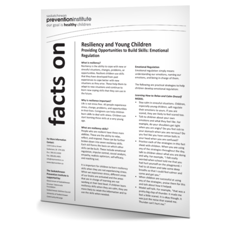 Resiliency and Young Children: Emotional Regulation