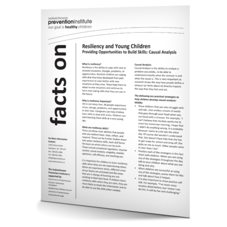Resiliency and Young Children: Causal Analysis