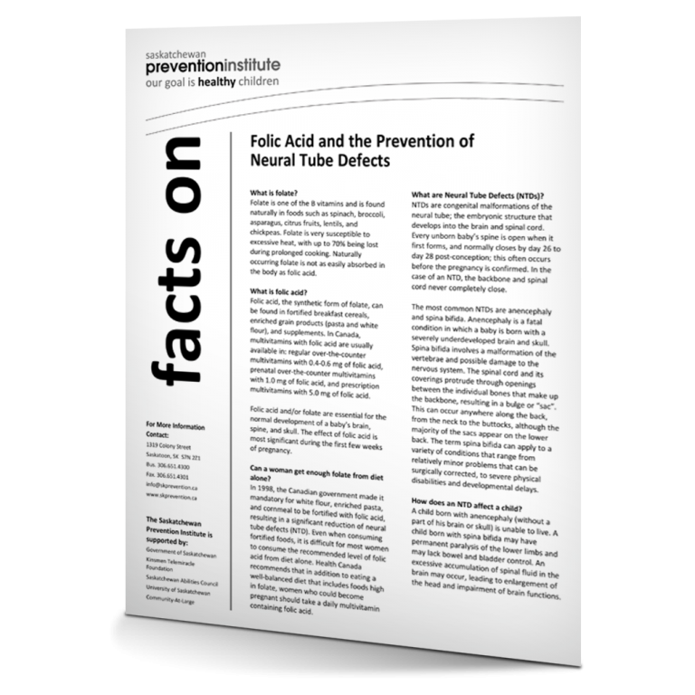 Folic Acid and the Prevention of Neural Tube Defects - Saskatchewan ...