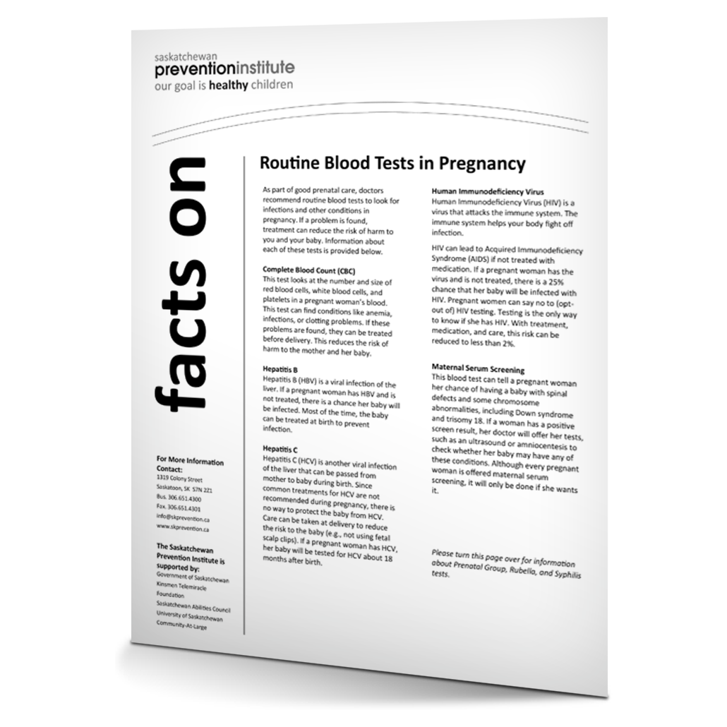 Routine Blood Tests in Pregnancy