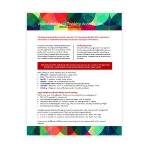 Consent Handout.pdf Understanding and Teaching About Consent - Saskatchewan Prevention ...