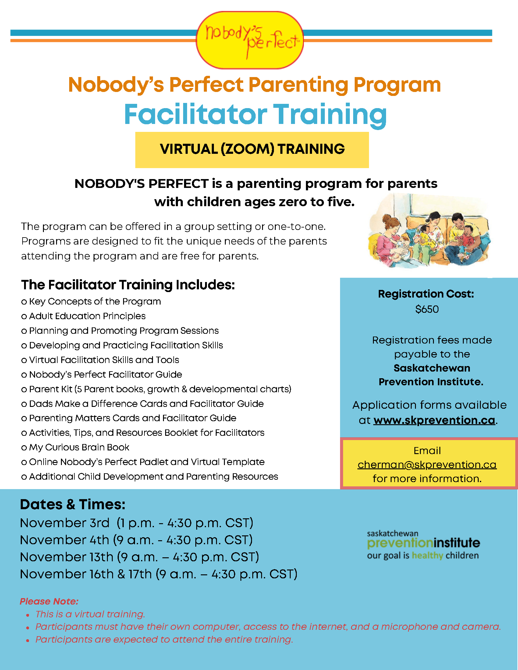 Nobody's Perfect Virtual Facilitator Training - November 2026
