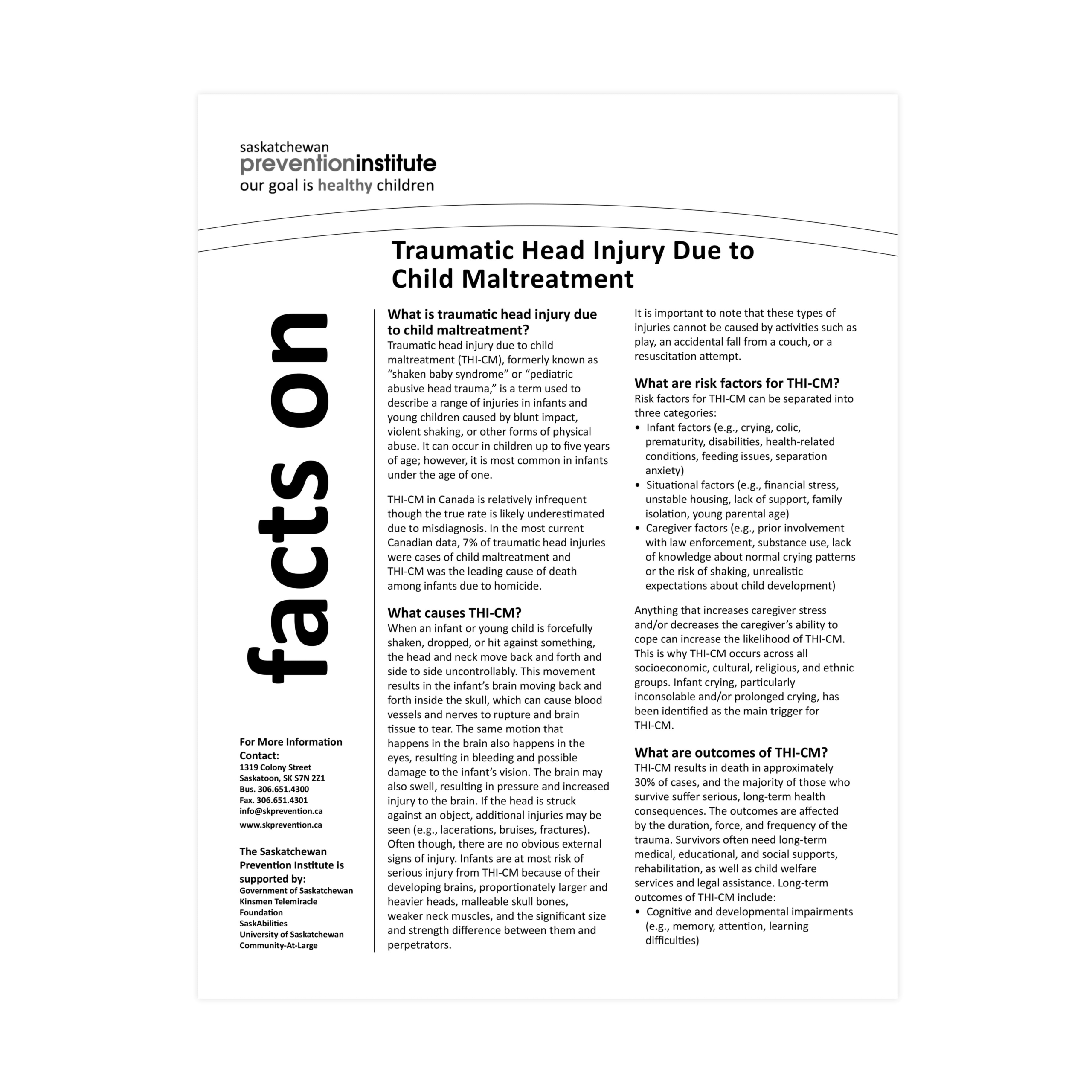 4-900: Traumatic Head Injury Due to Child Maltreatment