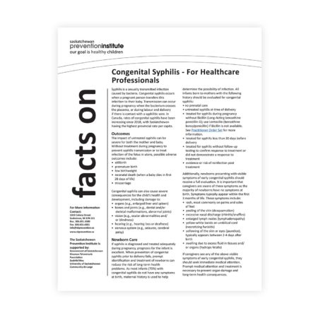 7-548: Congenital Syphilis - For Healthcare Professionals